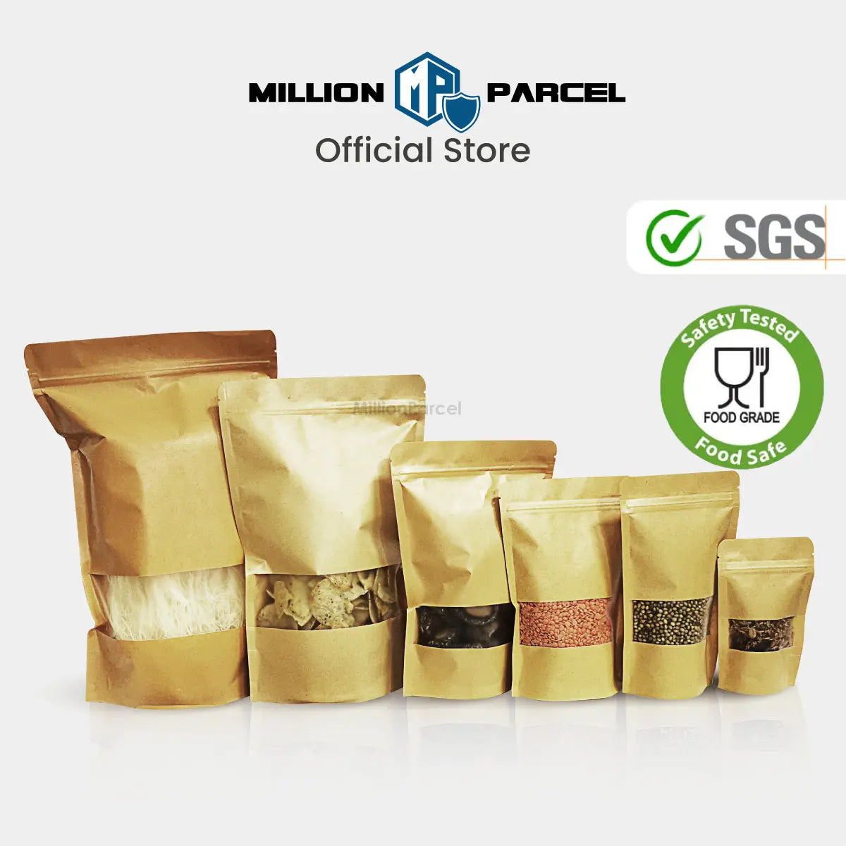 Kraft Zipper Bag | Zipper Storage Bags - MillionParcel