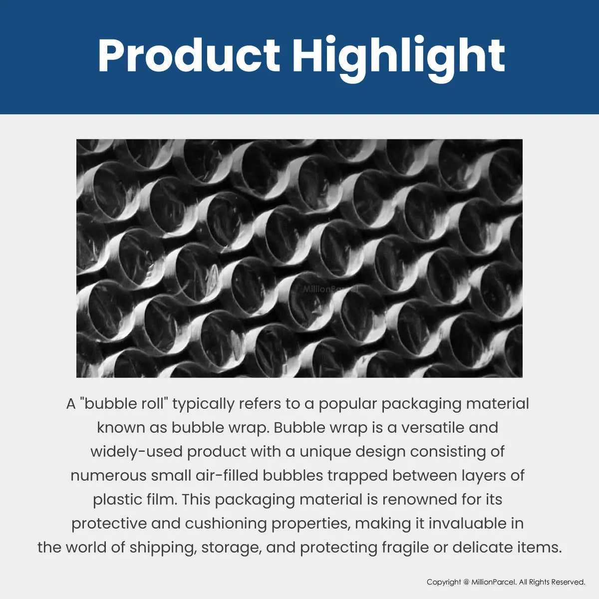 BUBBLE WRAP® Brand Protective Packaging (Big Bubble Roll) - MillionParcel