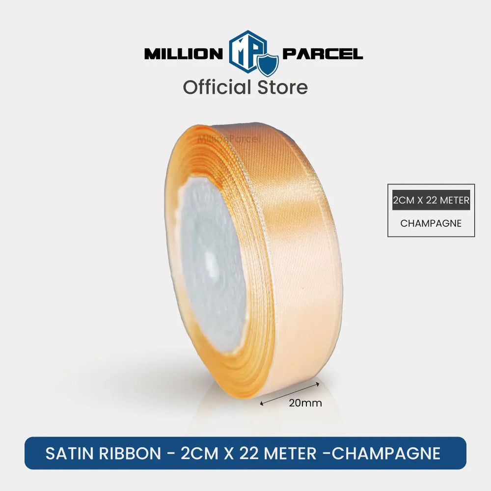 Satin ribbon 2cm x 22m (1 Roll)