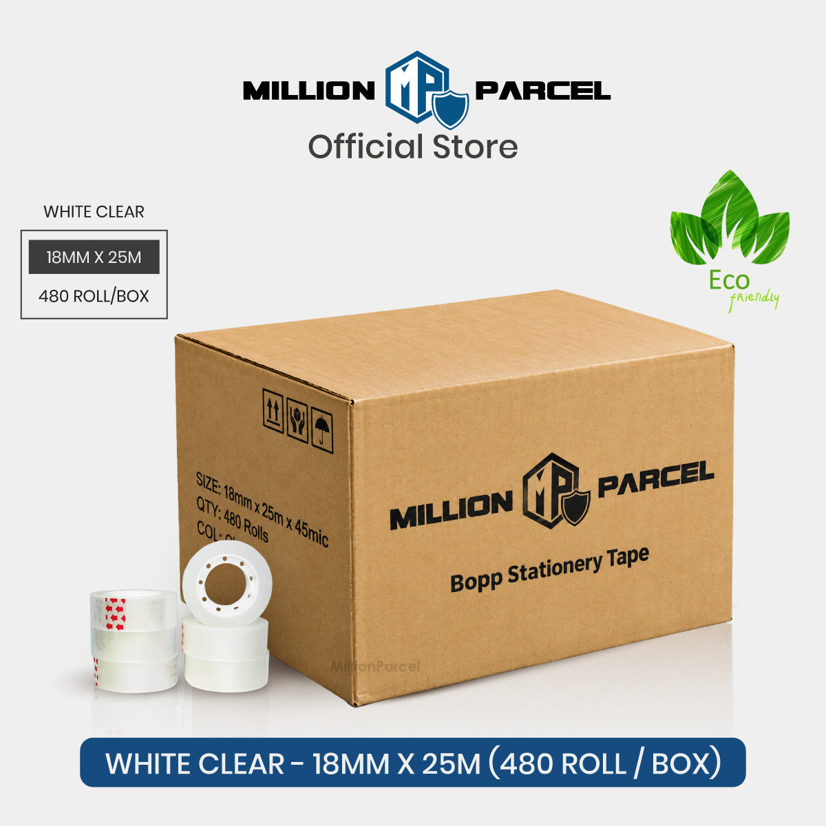 Nikko & White Clear Transparent Stationery Tape – 18mm & 24mm x 25m