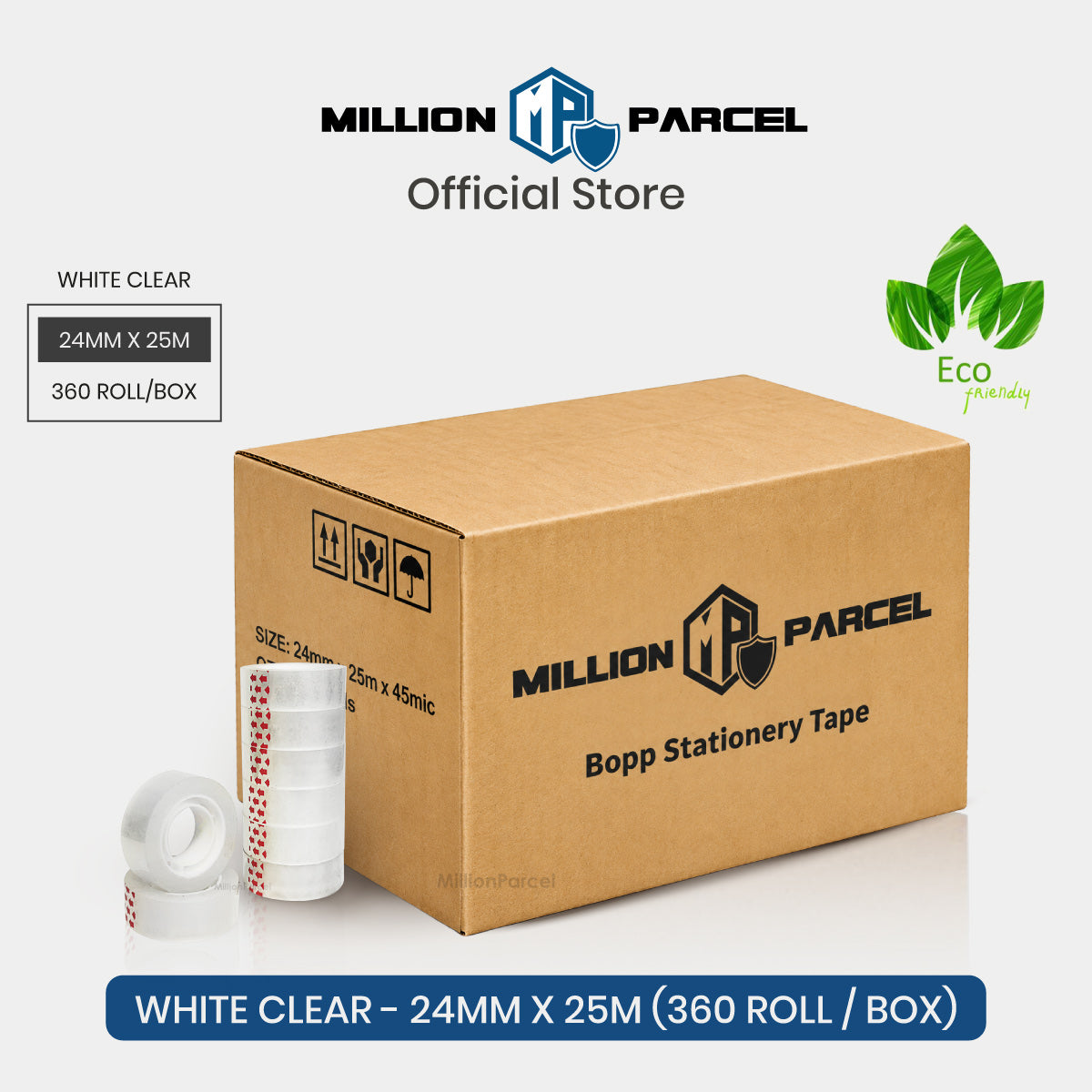 Nikko & White Clear Transparent Stationery Tape – 18mm & 24mm x 25m