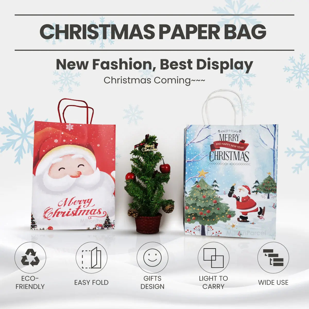 Christmas Paper Bag | Christmas Gift Bag - MillionParcel