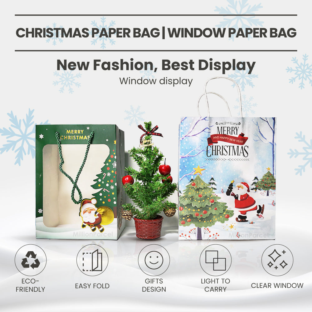 Christmas Paper Bag | Window Paper Bag