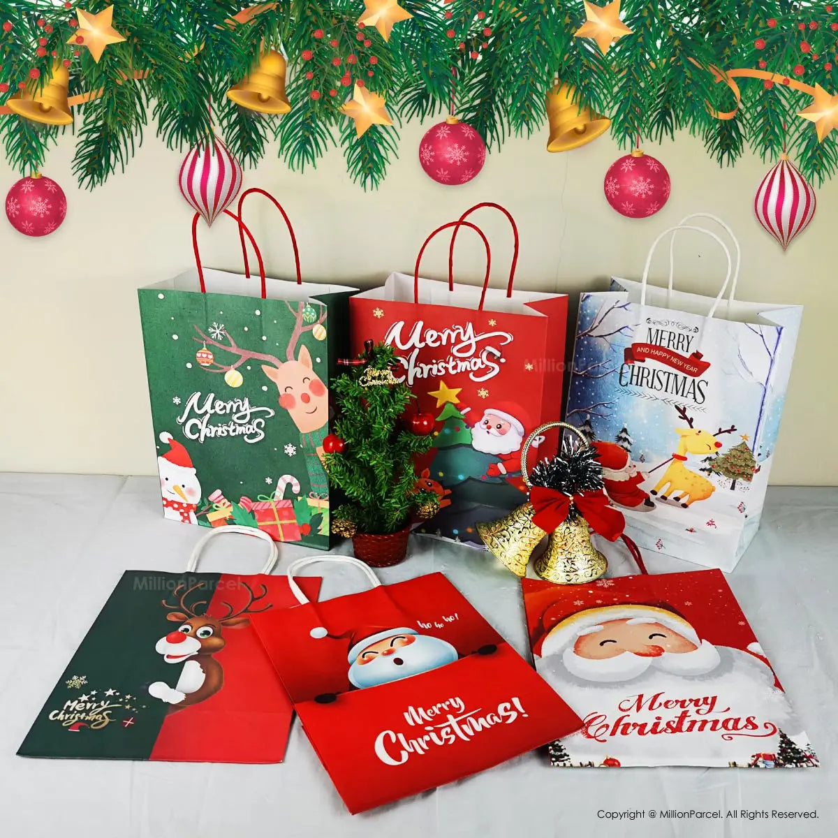 Christmas Paper Bag | Christmas Gift Bag - MillionParcel