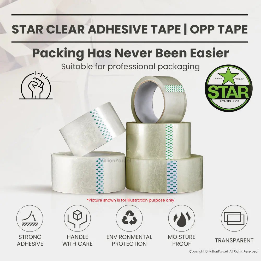 Clear Adhesive Tape | Opp Tape - MillionParcel