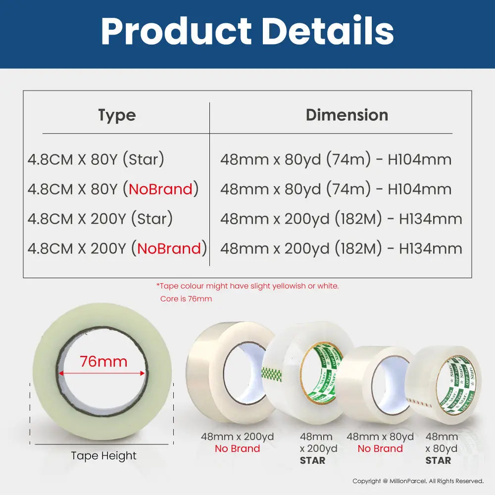 Clear Adhesive Tape | Opp Tape - MillionParcel