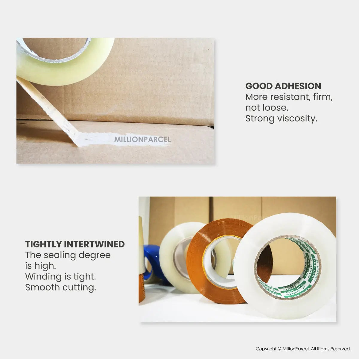 STAR Clear Adhesive Tape | Opp Tape | Brown Tape - MillionParcel