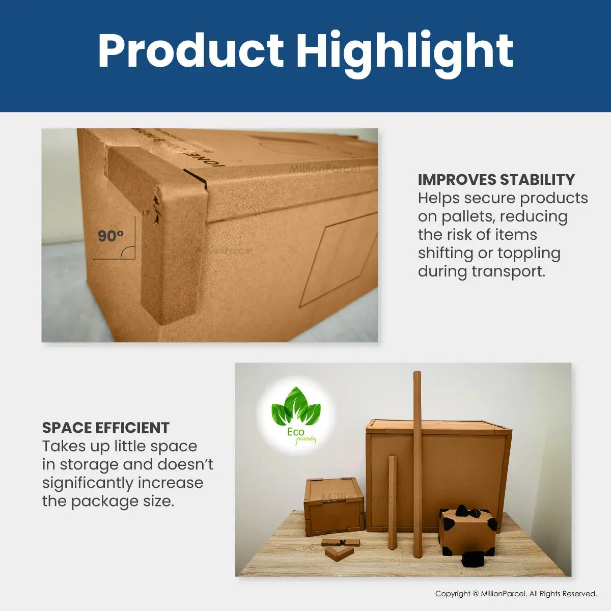 Carton Box Corner Protector | Packaging Box Edge Protector - MillionParcel