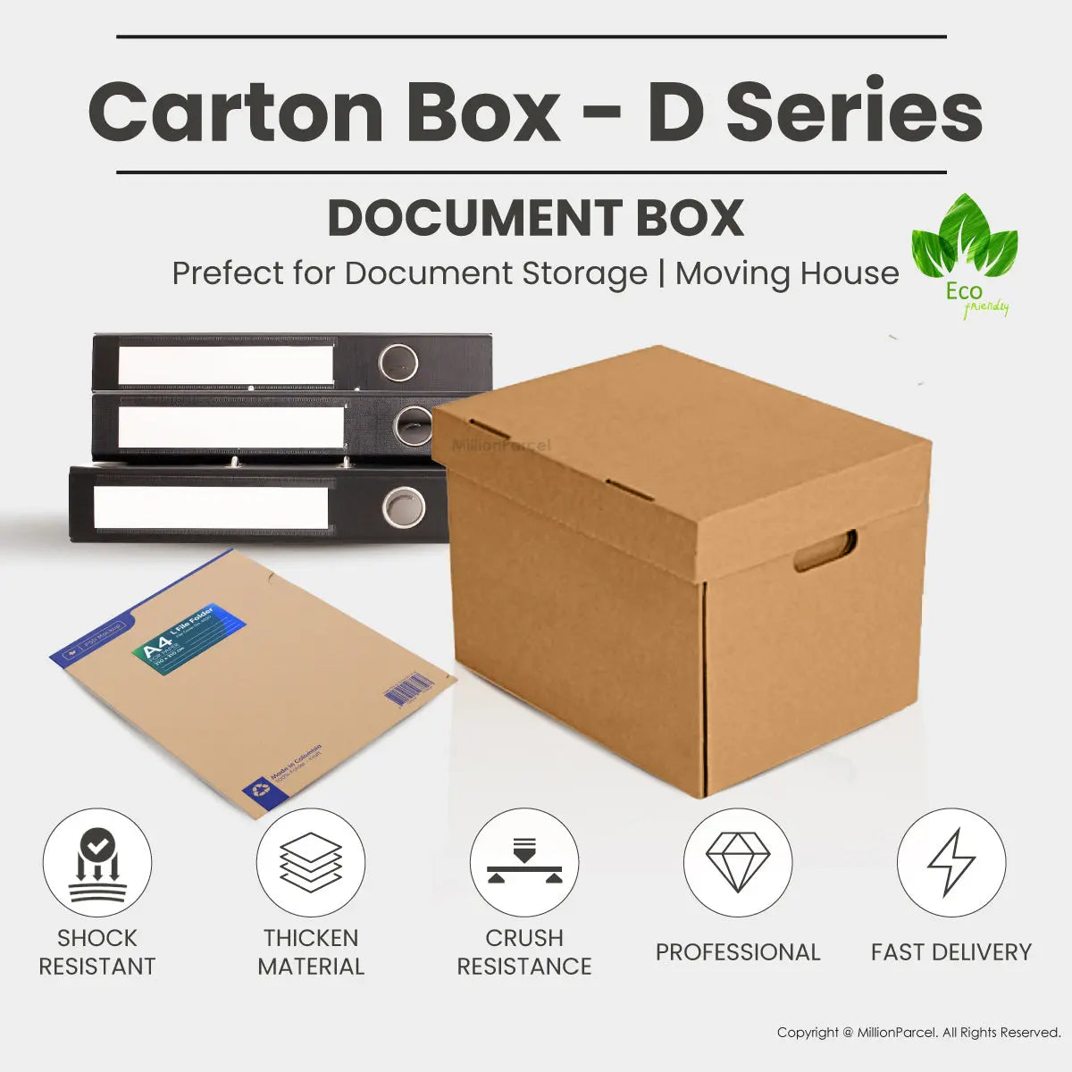 Carton Box - DB Series | Prefect for Document Storage & Moving House - MillionParcel