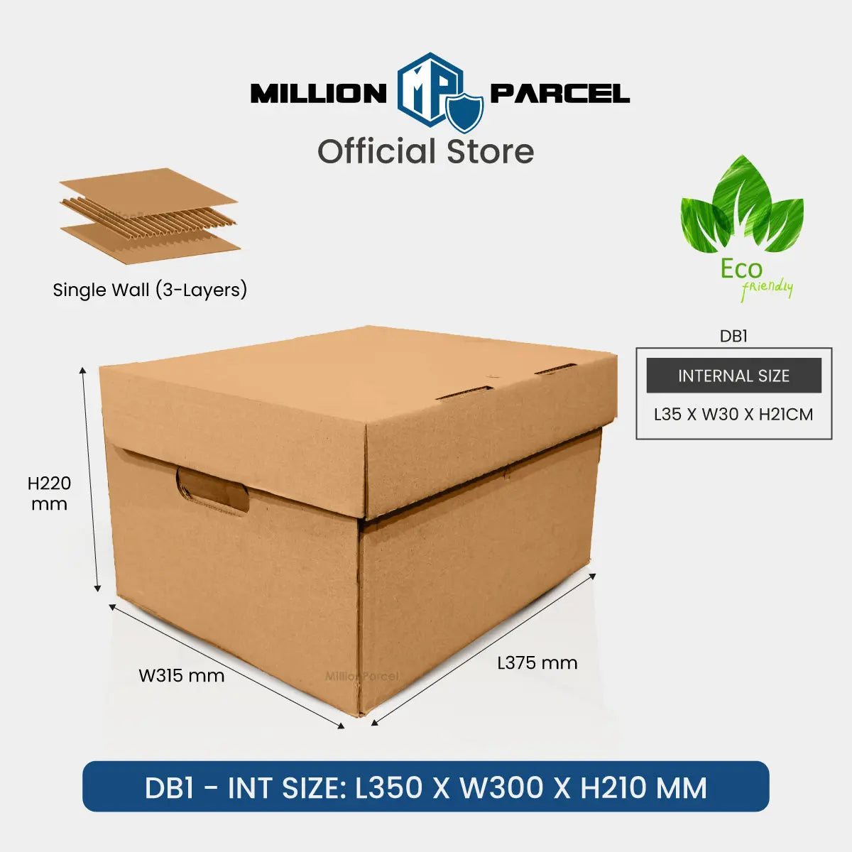 Carton Box - DB Series | Prefect for Document Storage & Moving House - MillionParcel