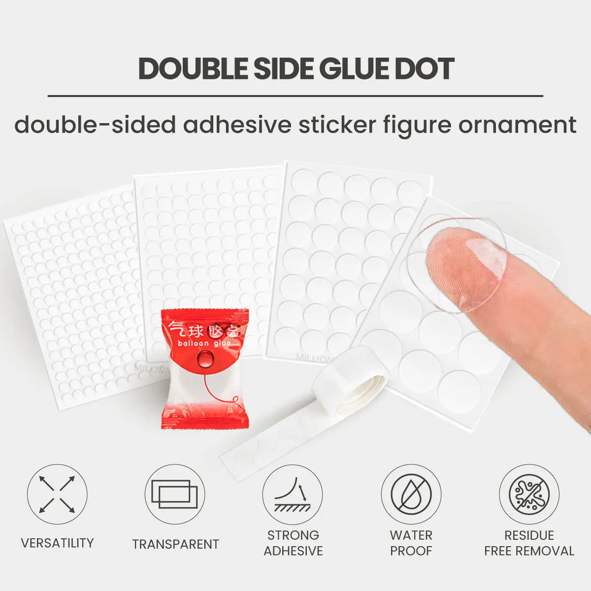 Nano Double Side Glue Dots | Transparent Glue Dot - MillionParcel