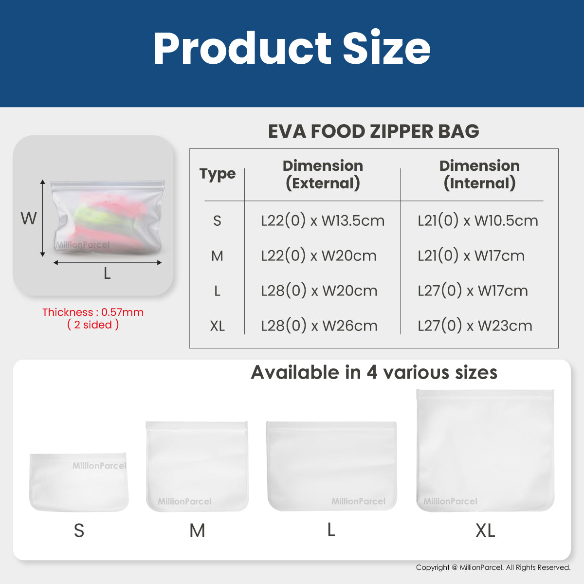 EVA Food Zipper Bag - MillionParcel