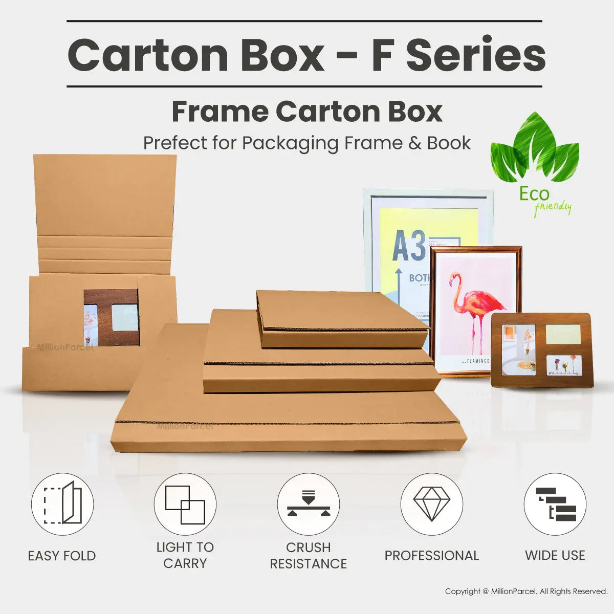 Carton Box - F Series | Prefect for Packaging Frame & Book - MillionParcel