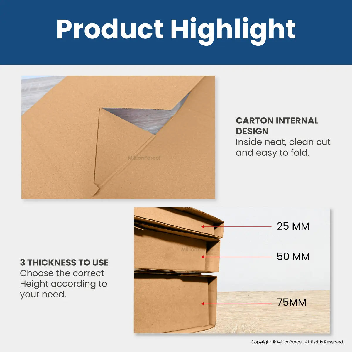 Carton Box - F Series | Prefect for Packaging Frame & Book - MillionParcel