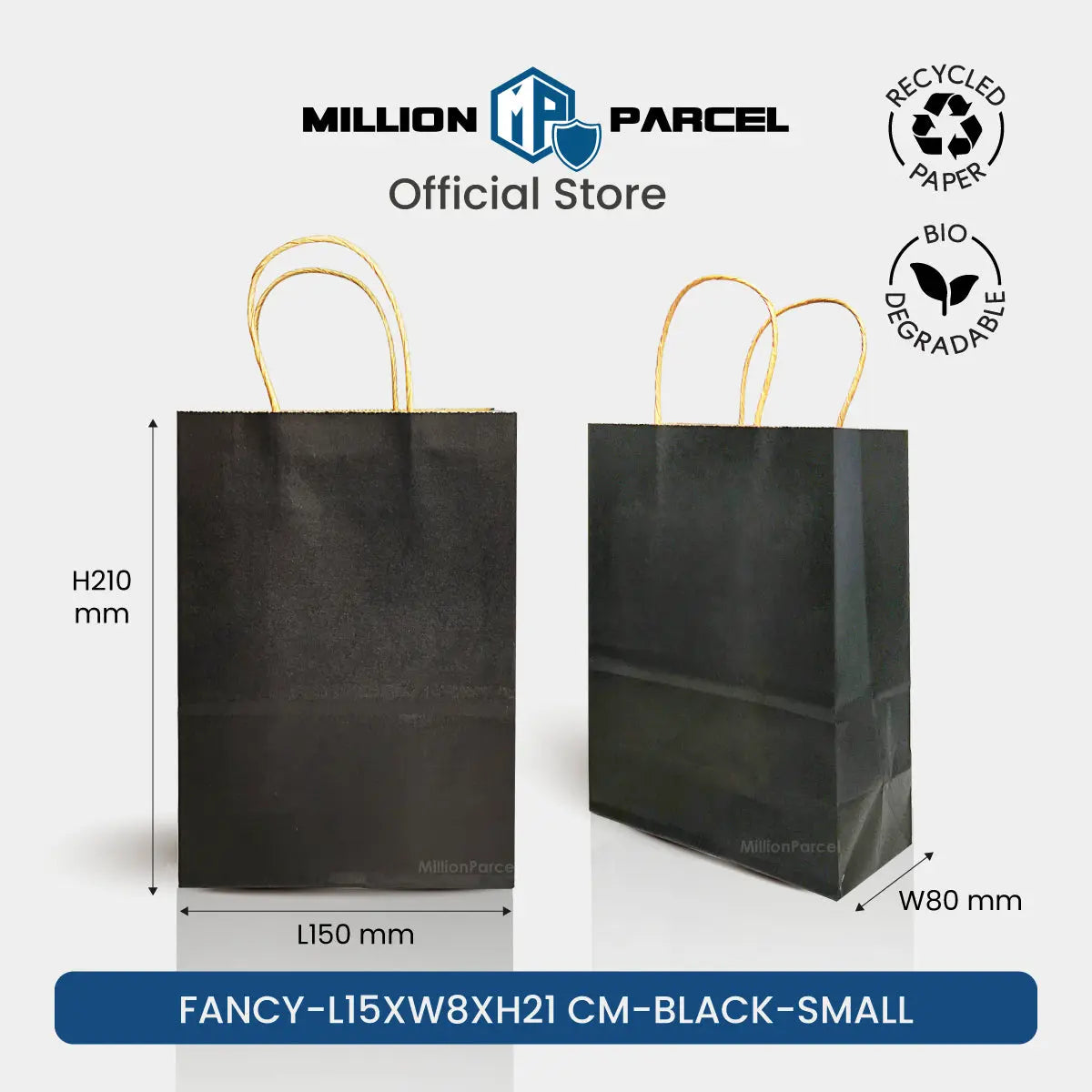 Kraft Paper Bag with Twisted Handle | Colour Paper Bag - MillionParcel