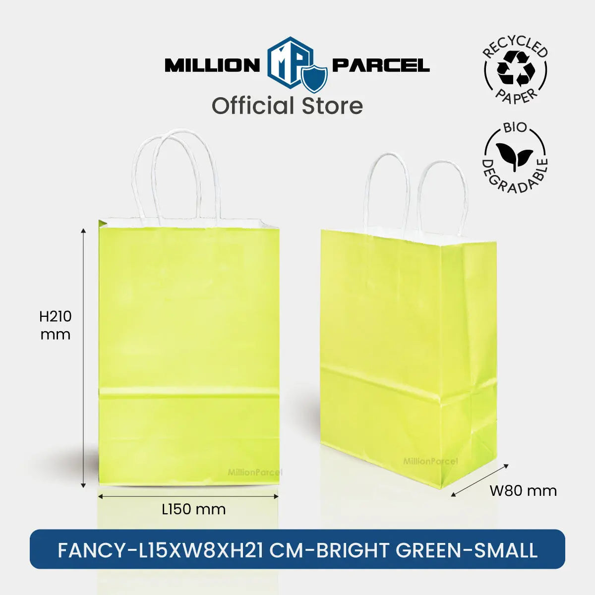 Kraft Paper Bag with Twisted Handle | Colour Paper Bag - MillionParcel