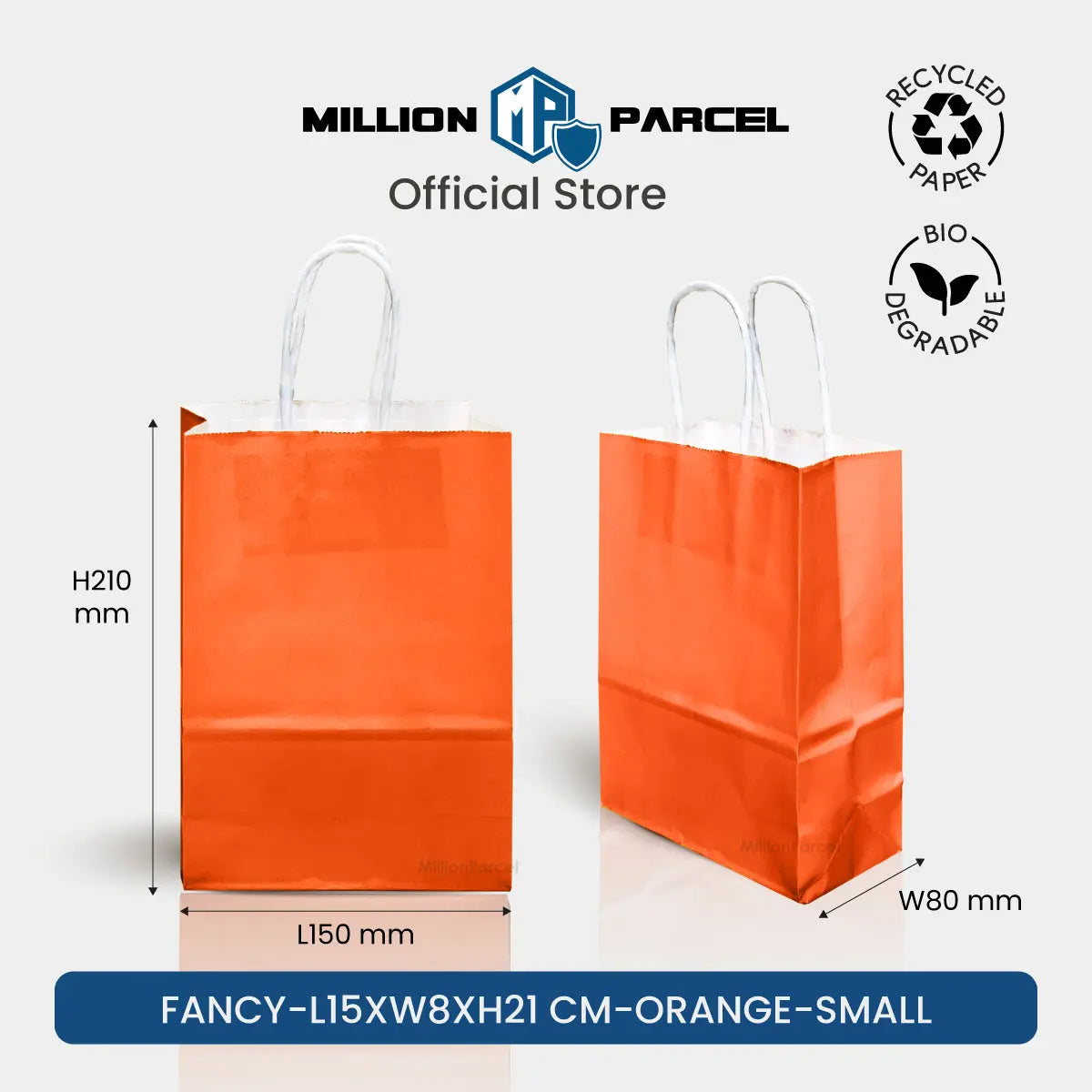 Kraft Paper Bag with Twisted Handle | Colour Paper Bag - MillionParcel