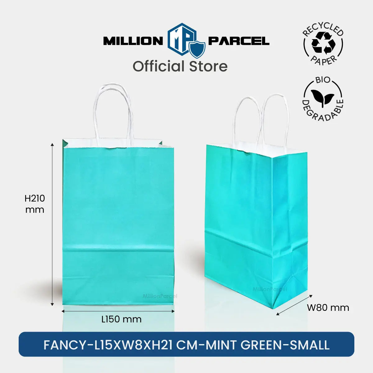 Kraft Paper Bag with Twisted Handle | Colour Paper Bag - MillionParcel