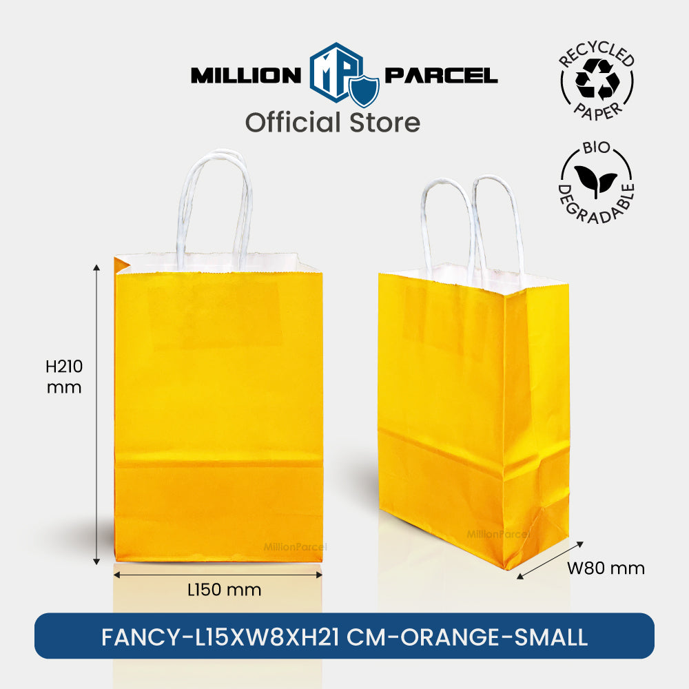 Kraft Paper Bag with Twisted Handle | Colour Paper Bag