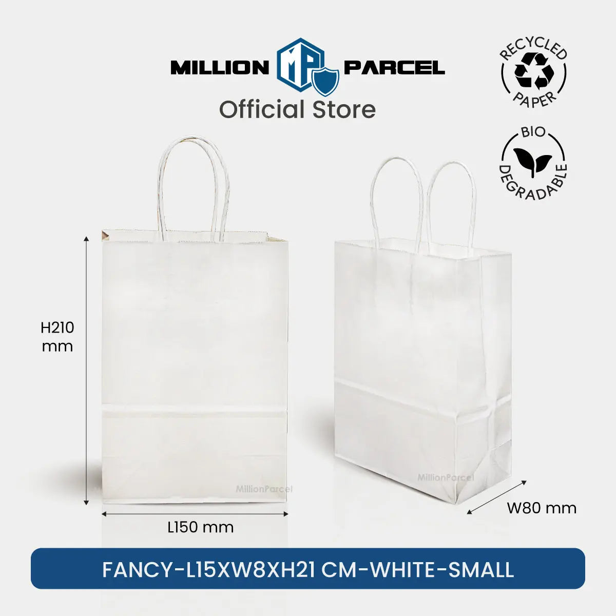 Kraft Paper Bag with Twisted Handle | Colour Paper Bag - MillionParcel