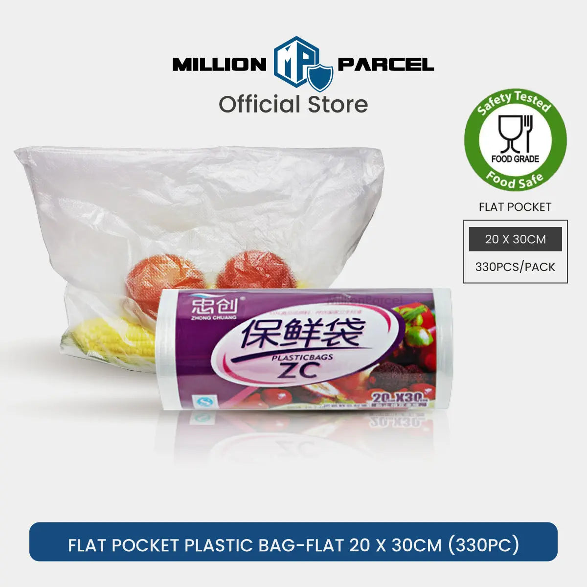 Supermarket Perforated Continuous Roll Bags | Plastic Bag - MillionParcel