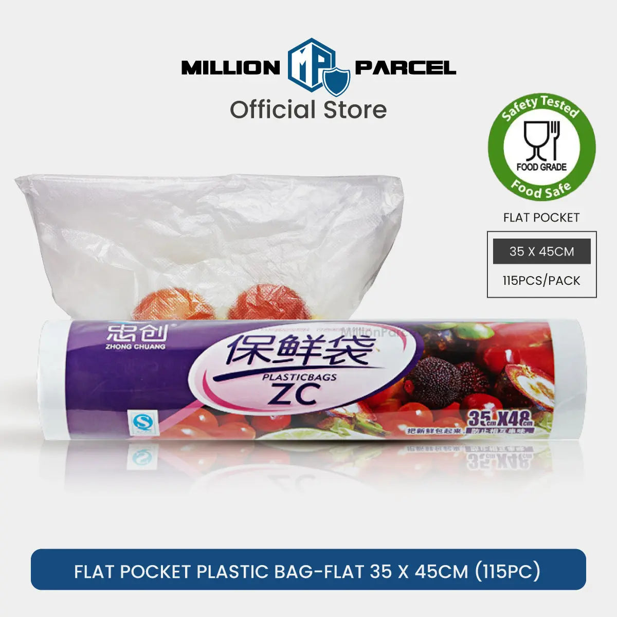 Supermarket Perforated Continuous Roll Bags | Plastic Bag - MillionParcel