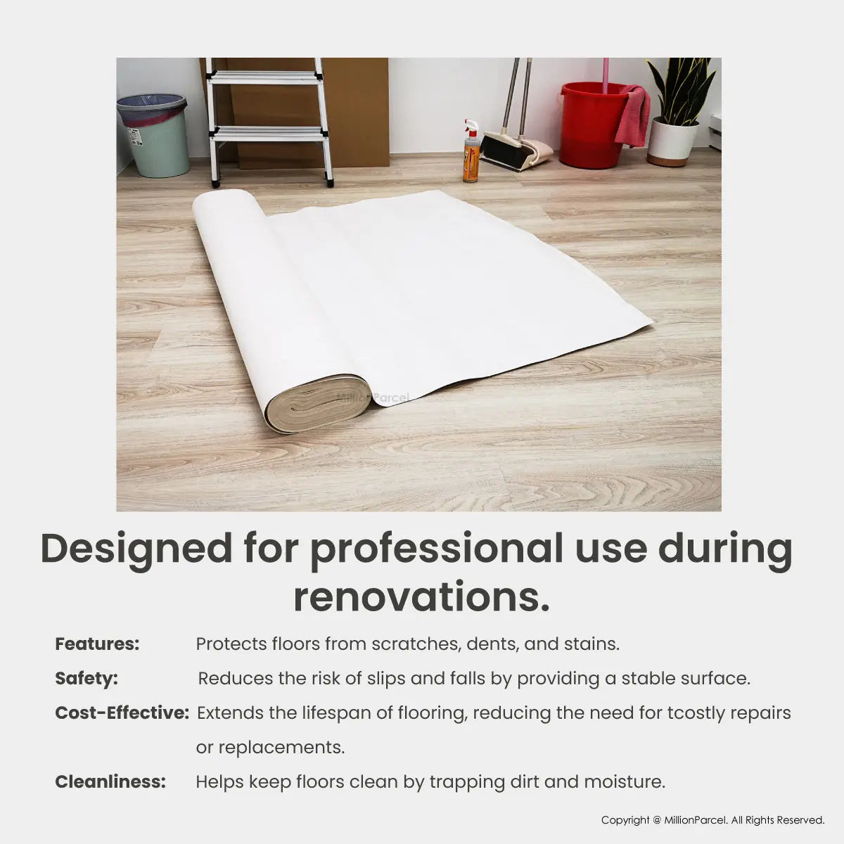 Floor Protection Mat 1.2m x 20m - MillionParcel