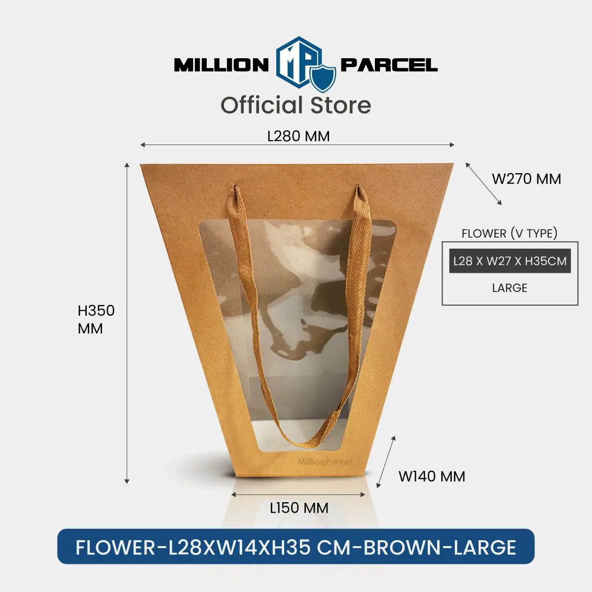 Window Paper Bag | Prefect for Valentines Day & Birthday - MillionParcel