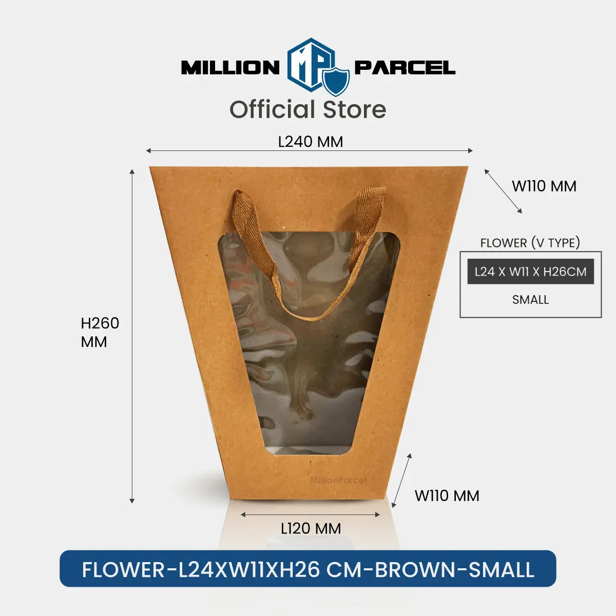 Window Paper Bag | Prefect for Valentines Day & Birthday - MillionParcel