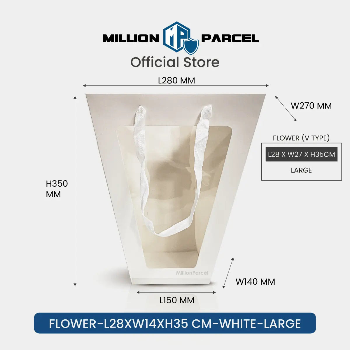 Window Paper Bag | Prefect for Valentines Day & Birthday - MillionParcel