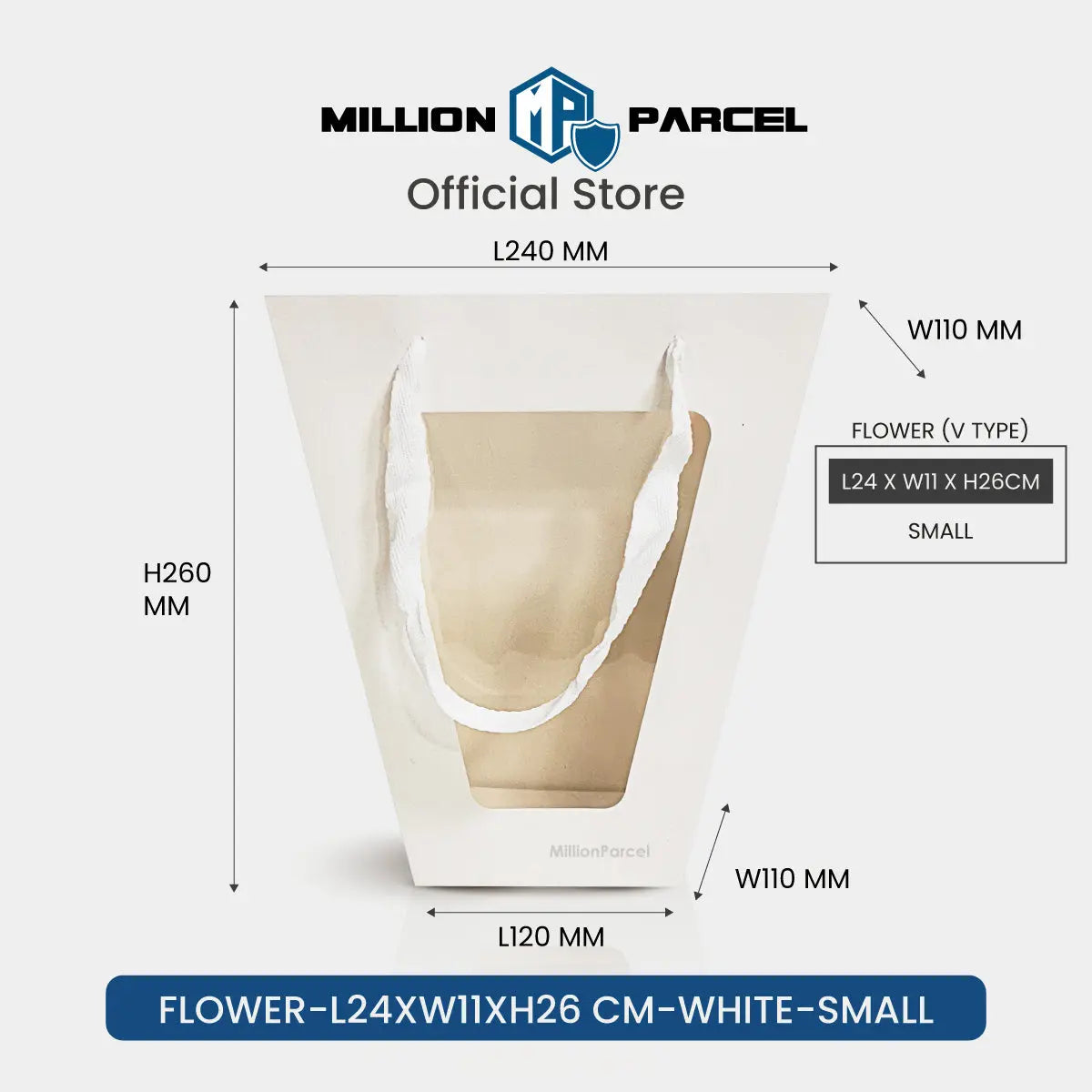 Window Paper Bag | Prefect for Valentines Day & Birthday - MillionParcel