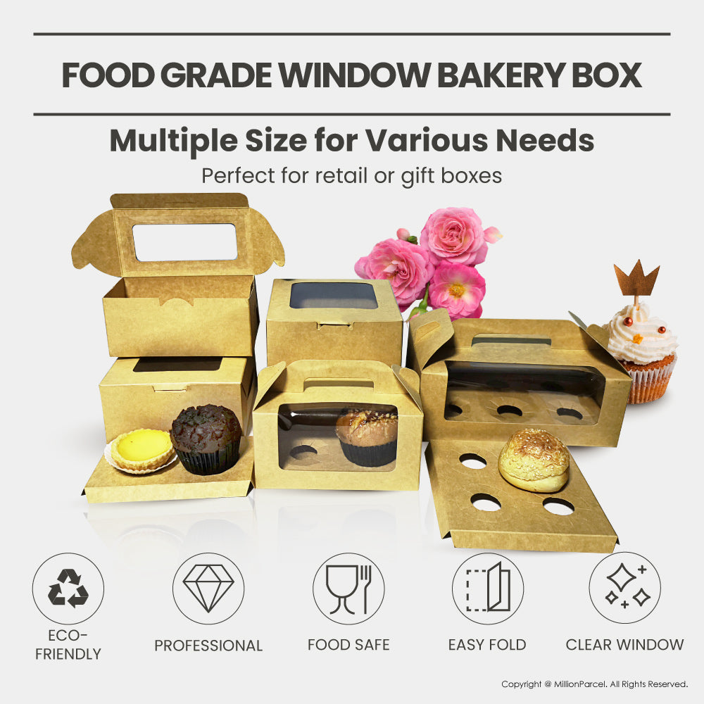 Food Grade Cake Box with Window + Tray - MillionParcel