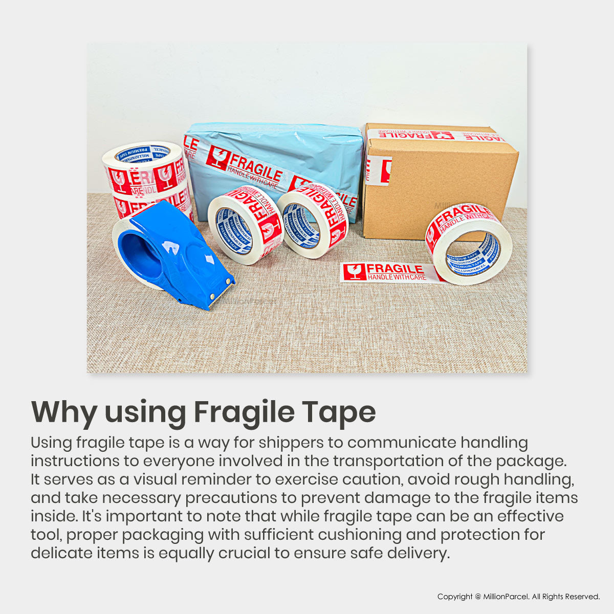 Fragile Adhesive Tape - Ensure your fragile items arrive safely