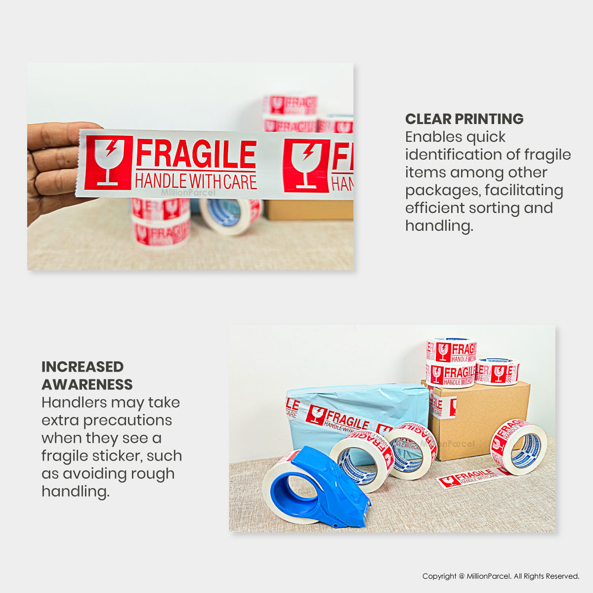 Fragile Adhesive Tape - Ensure your fragile items arrive safely