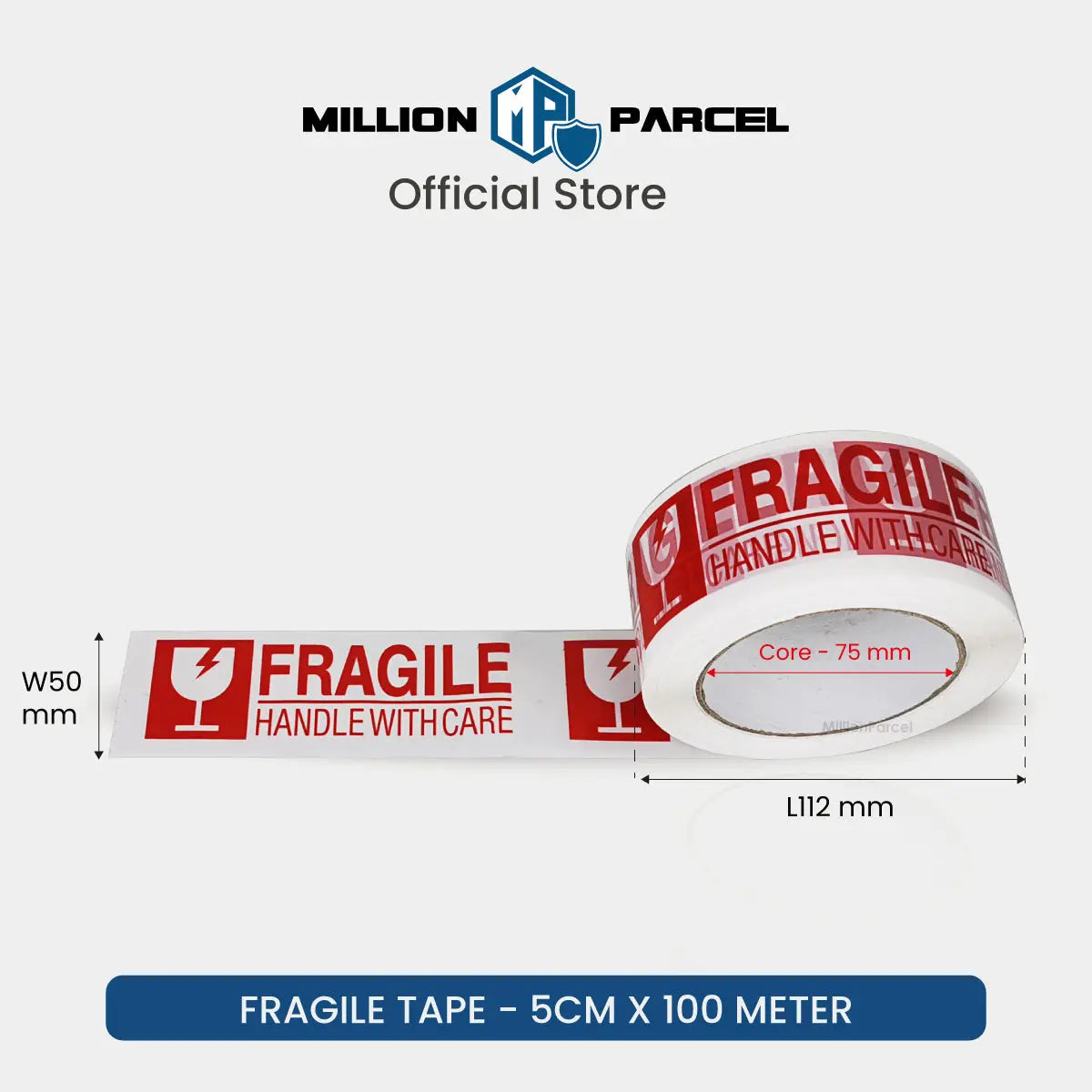 Fragile Adhesive Tape - Ensure your fragile items arrive safely - MillionParcel