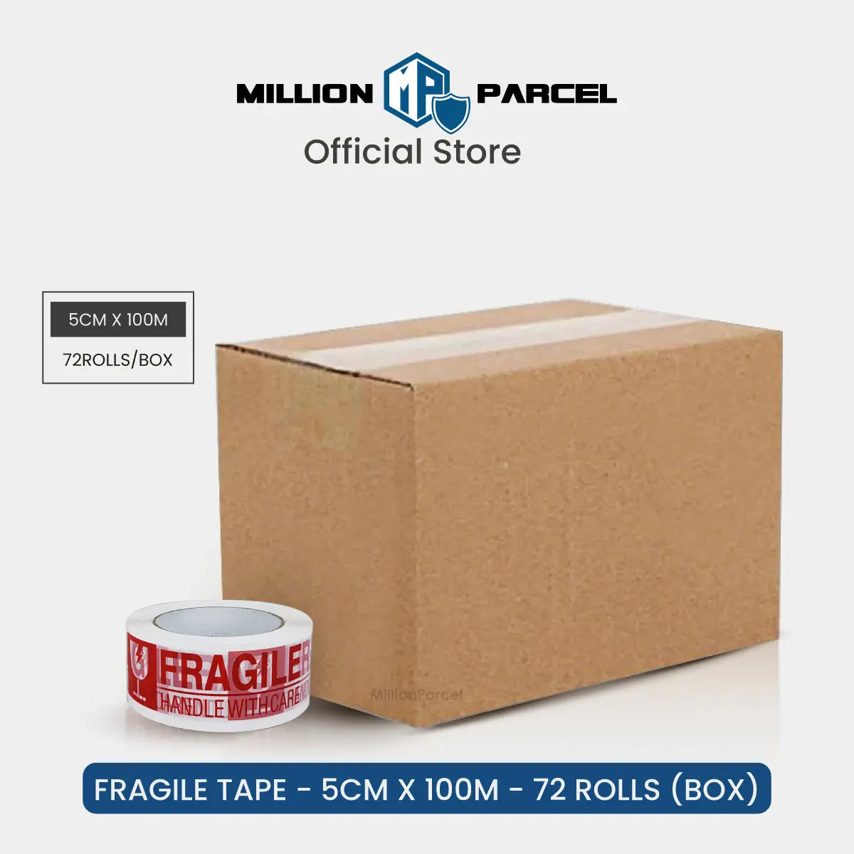 Fragile Adhesive Tape - Ensure your fragile items arrive safely - MillionParcel