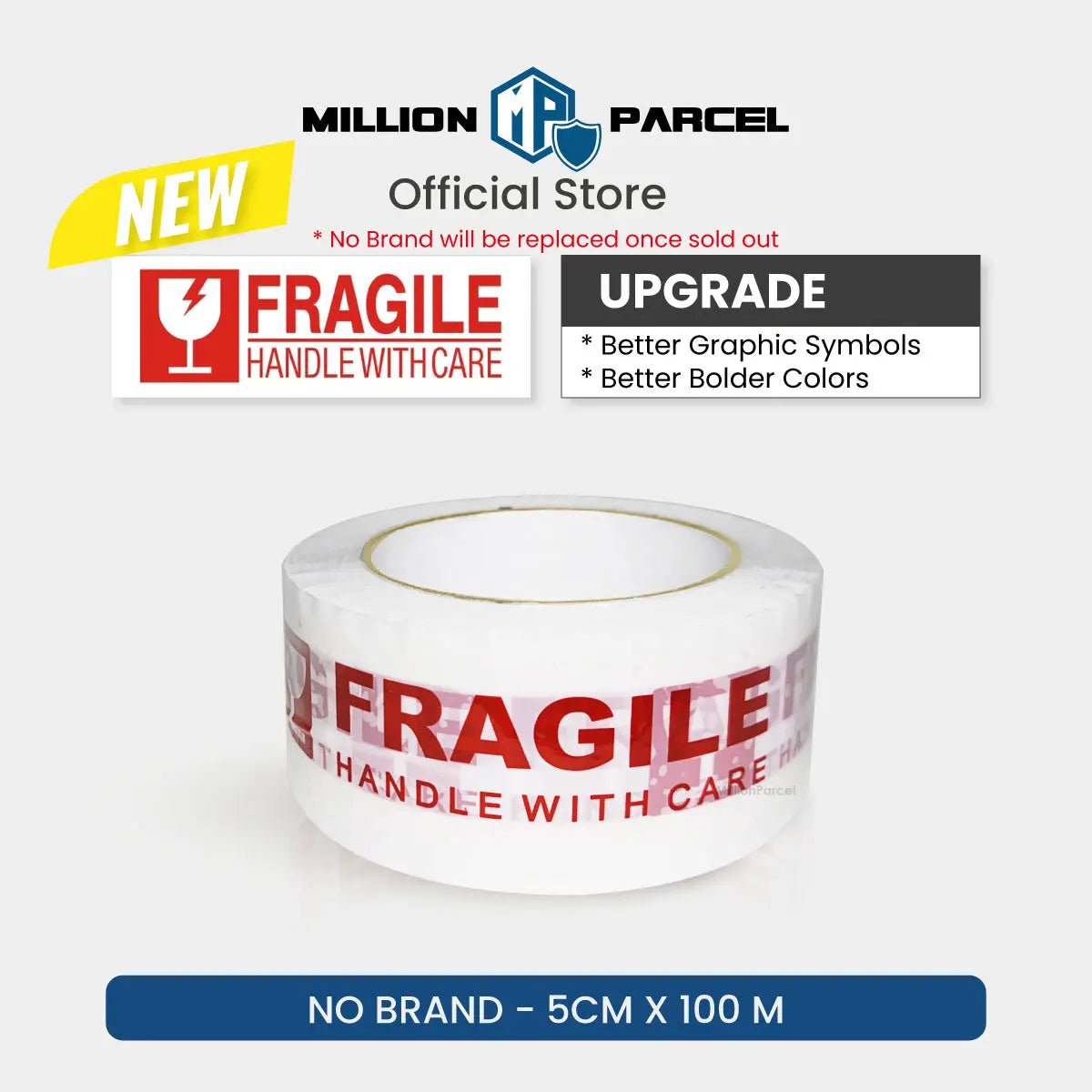 Fragile Adhesive Tape - Ensure your fragile items arrive safely - MillionParcel