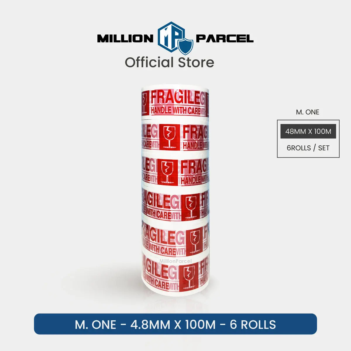 Fragile Adhesive Tape - Ensure your fragile items arrive safely - MillionParcel