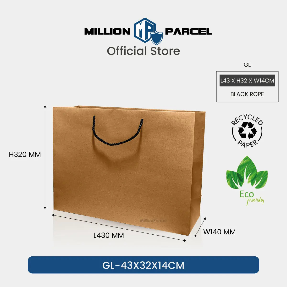 Brown Kraft Paper Bags - MillionParcel