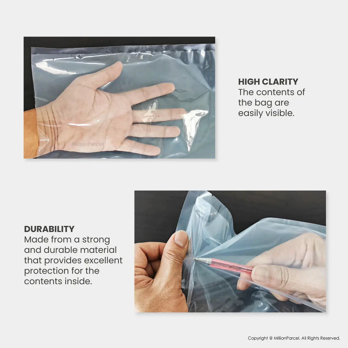 Glossy Sealer Bags | Food Plastic Bag - MillionParcel