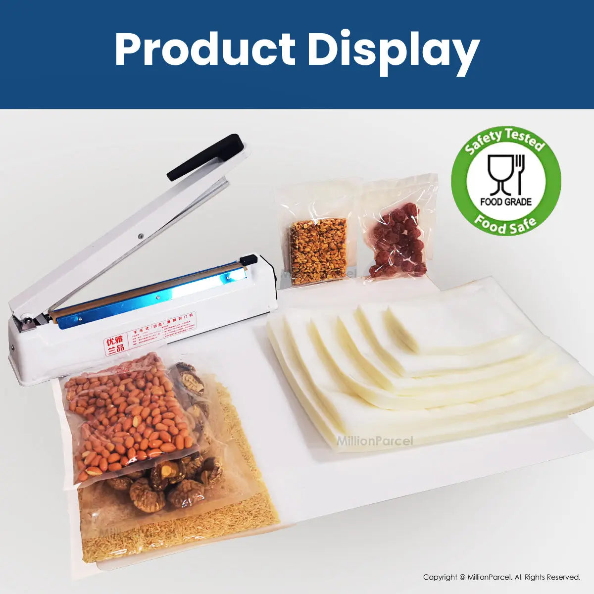 Glossy Sealer Bags | Food Plastic Bag - MillionParcel