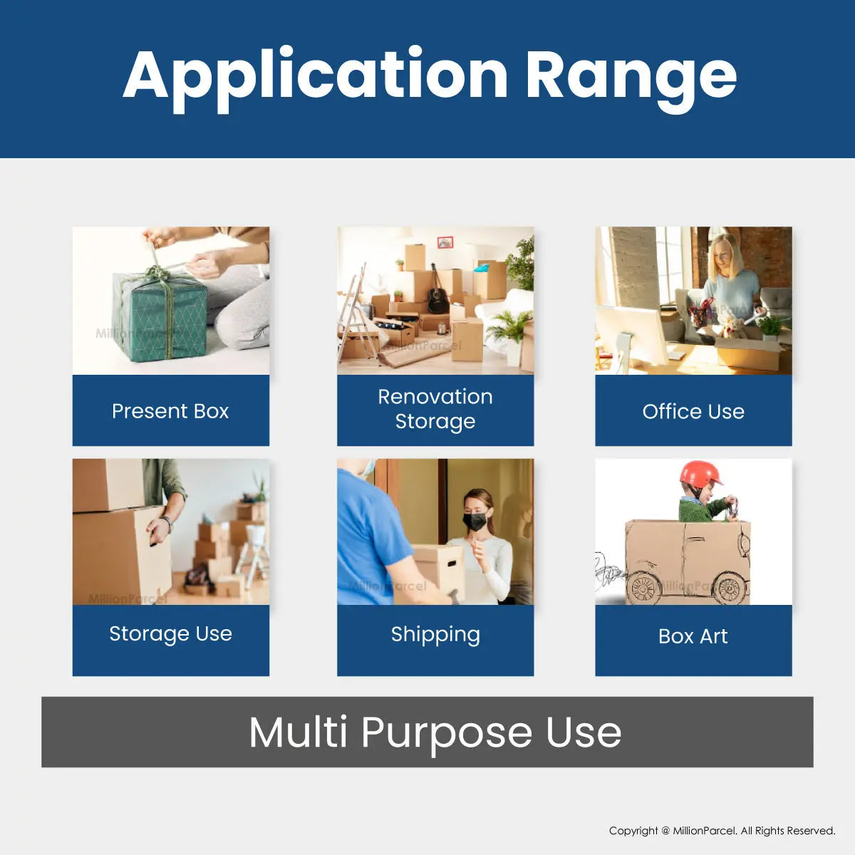 Carton Box - H series | Perfect for Square Size item - MillionParcel