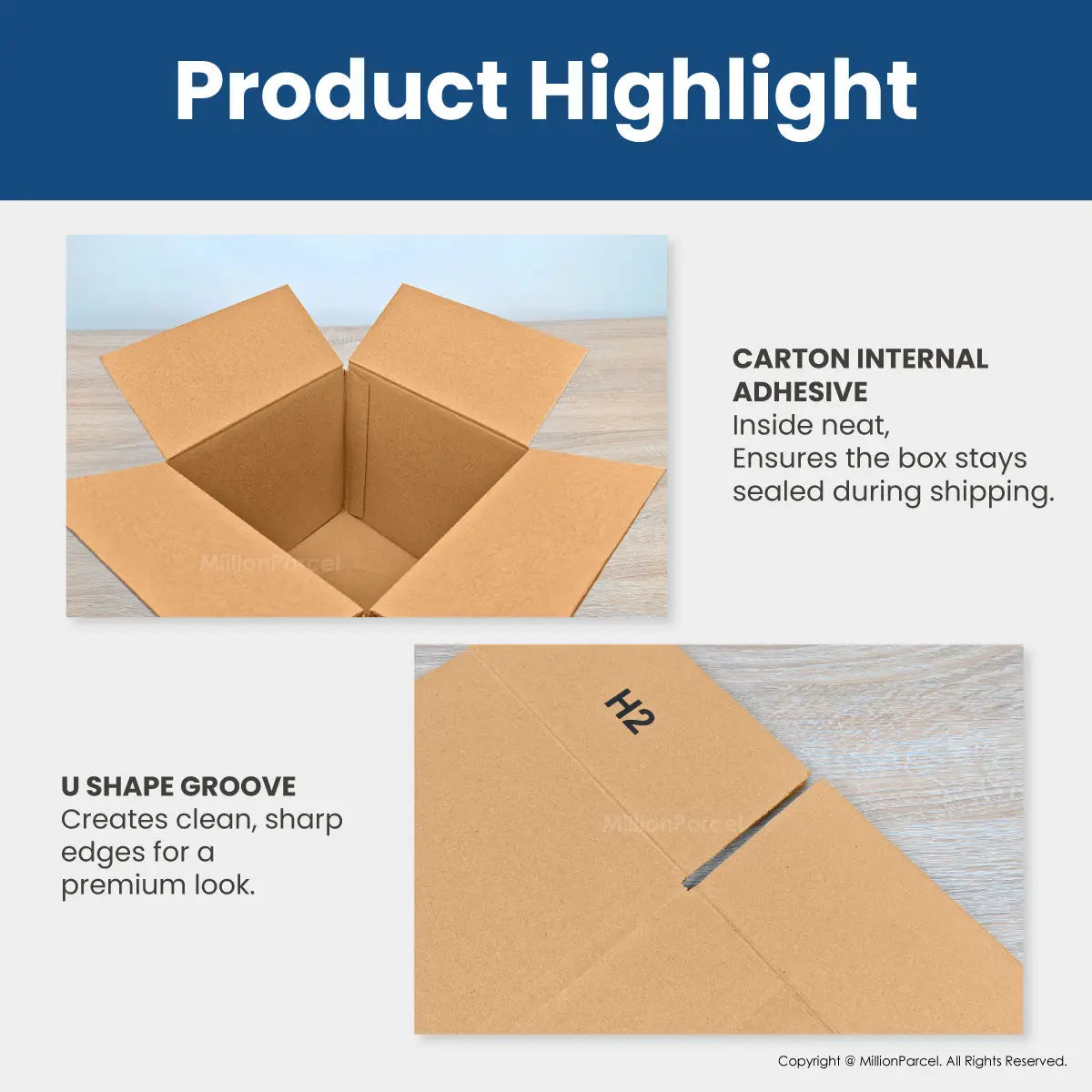 Carton Box - H series | Perfect for Square Size item - MillionParcel