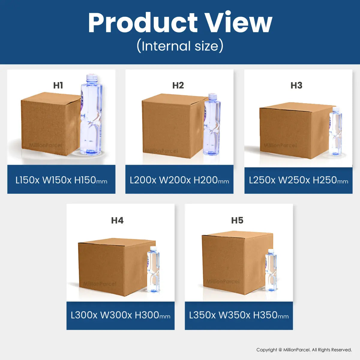 Carton Box - H series | Perfect for Square Size item - MillionParcel