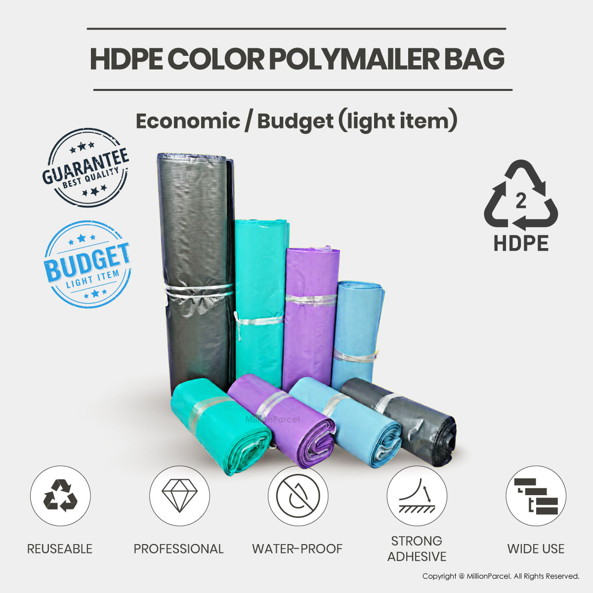 HDPE 彩色塑料邮袋 | 塑料邮袋
