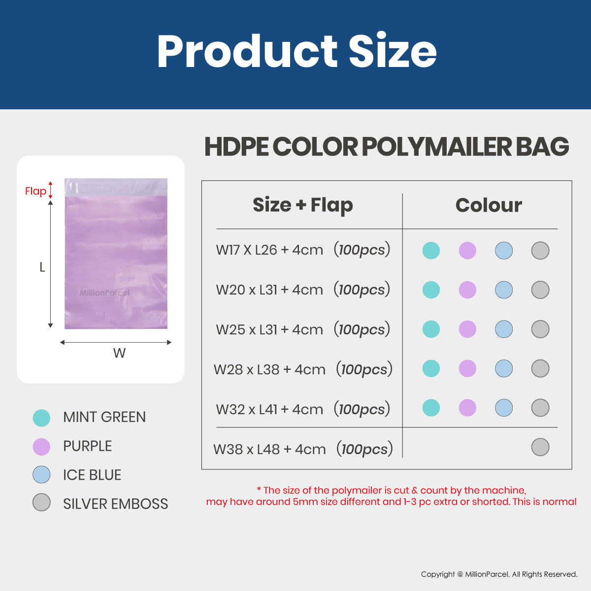 HDPE 彩色塑料邮袋 | 塑料邮袋
