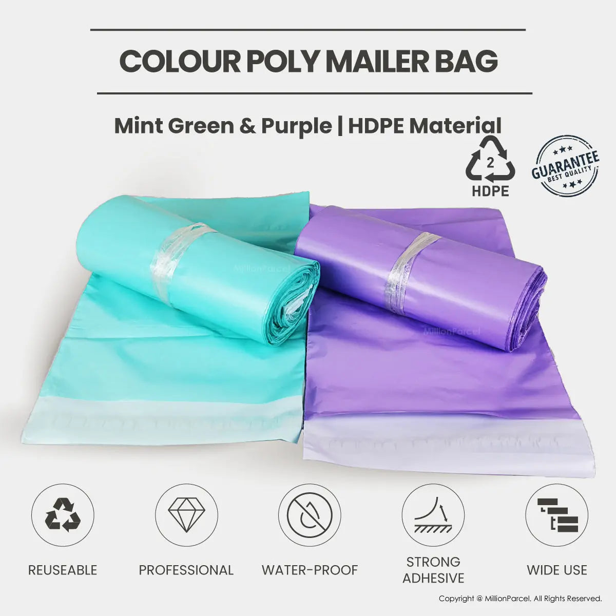 HDPE Color Polymailer Bag | Poly Mailer Bag - MillionParcel