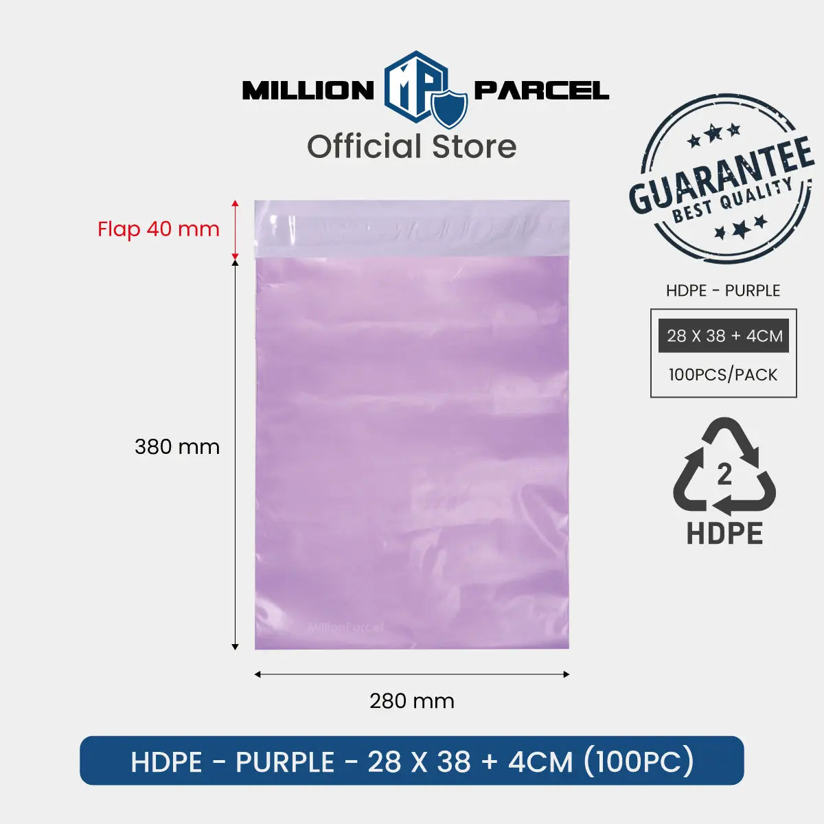 HDPE Color Polymailer Bag | Poly Mailer Bag - MillionParcel