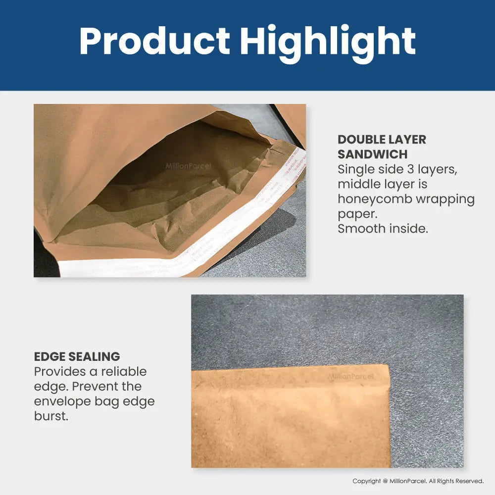 Honeycomb Paper Envelope | Replace bubble wrap envelope - MillionParcel