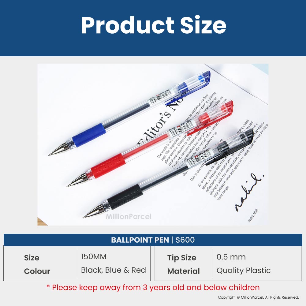 HuaJie Ballpoint Pen 0.5mm | Retractable Pen S600
